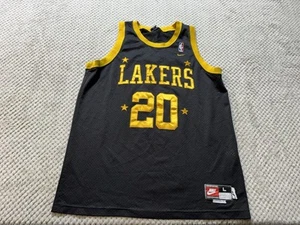 LA Lakers Jersey L Gary Payton Nike Rewind Gold Black Swingman NBA basketball - Picture 1 of 8