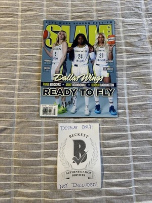 PAIGE BUECKERS SIGNED SLAM MAGAZINE 2025 DALLAS WINGS BECKETT COA AUTHENTIC AUTO - Image 1 of 4