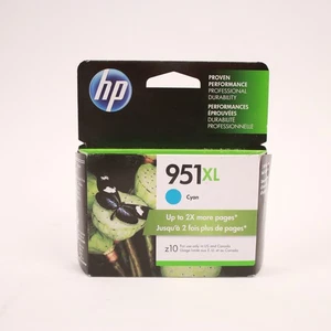 HP 951XL Cyan High Yield Ink Cartridge - CN046AN Exp FEB 2020 - Picture 1 of 3