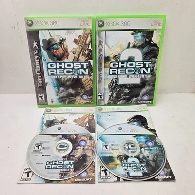 Tom Clancy's Ghost Recon: Advanced Warfighter 1 & 2  (Xbox 360) Complete Tested - Image 1 of 4