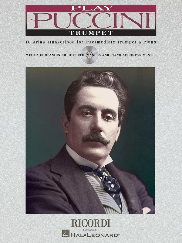 Play Puccini 10 Arias for Trumpet Piano Classical Sheet Music Play-Along Book CD - Image 1 of 1