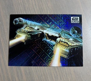 2021 Topps Star Wars Chrome Galaxy The Falcon Fires /50 Rare! Gorgeous card! - Picture 1 of 4