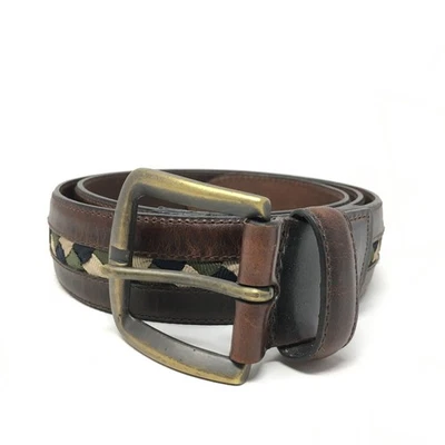 Cinturón Columbia Para Hombre Talla 38 Cuero Marrón Aire Libre Deporte Trabajo Informal Hebilla de Latón Foto 1 de 4