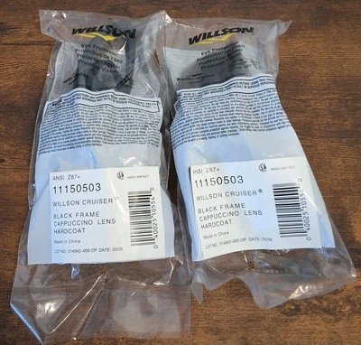 Dos pares de gafas de seguridad Wilson 11150503 Cruiser marco negro lentes capuchino Foto 1 de 4