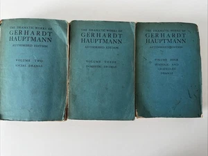 Dramatic Works Gerhardt Hauptmann Vol.2, 3 & 4 Authorised Edition 1913 Paperback - Imagen 1 de 24