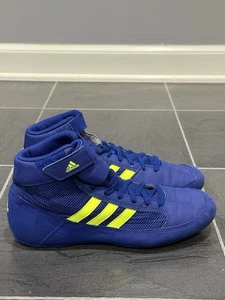 Adidas HVC Wrestling Shoes Royal Blue & Neon Yellow BD7637 Boys Size 6 - Bild 1 von 7