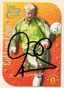 PETER SCHMEICHEL SIGNIERT MAN UNITED FUTERA FANS AUSWAHL TRADING CARD + COA - Bild 1 von 1