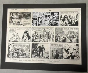Phantom Sy Barry Lee Falk 27.10.1983 Daily Strip Original Comic Book Art Sunday - Bild 1 von 10