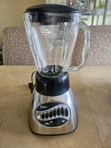 Oster 16 Speed Blender All Metal Drive Stainless w/Glass 6 Cup Pitcher WORKS - Picture 1 of 9