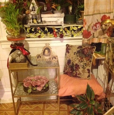 DE COLECCIÓN 2 NIVELES MALLA Y METAL PLANTA/PLANTADORA ESTANTE SOPORTE MEDIADOS DE SIGLO MESA Foto 1 de 4