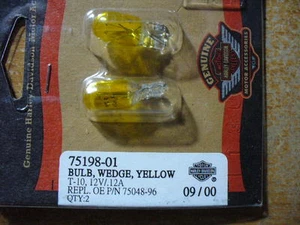 HARLEY YELLOW LIGHT BULBS 1PR. 75198-01 - Picture 1 of 1