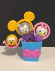 Disney Tsum Tsum Present Stand W/Daisy Goofy Pluto Small Figures Lot Of 4