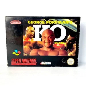 George Foreman’s KO Boxing + Box, Manual, Insert, Baggie CIB - SNES - Tested - Picture 1 of 10