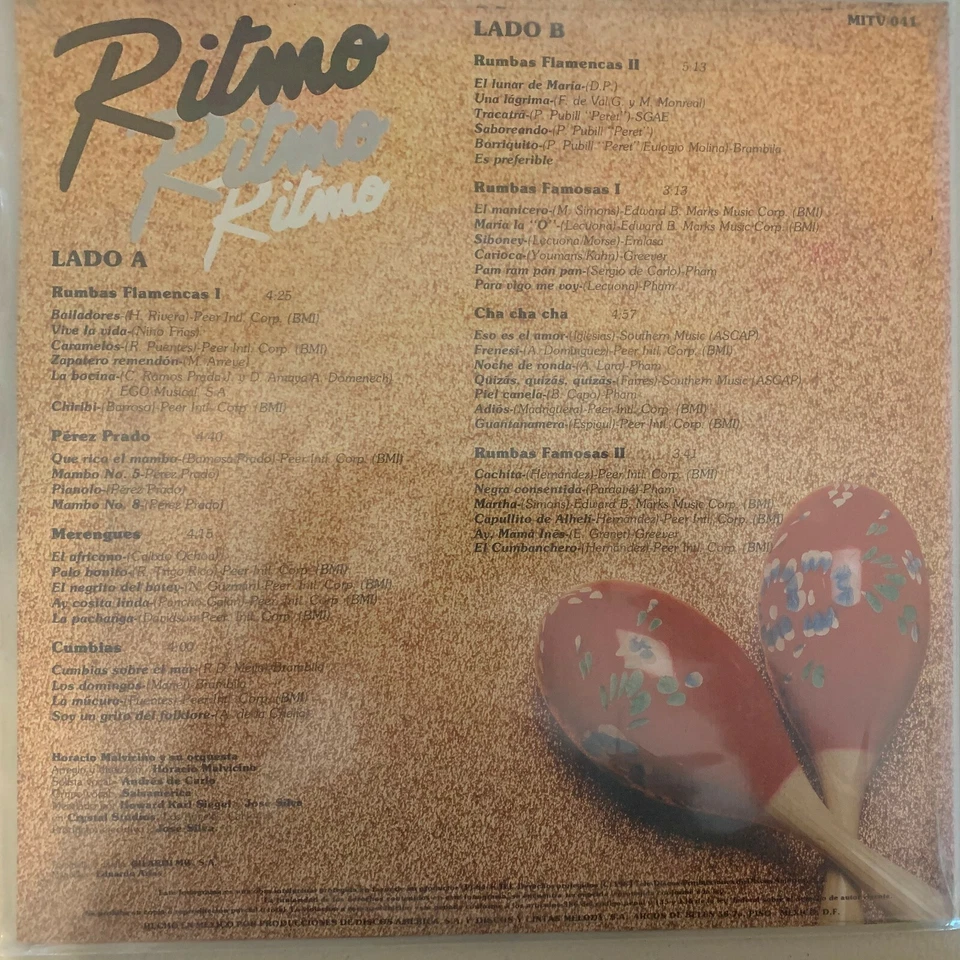 HORACIO MALVICINO Y SU ORQUESTA -RITMO, RITMO, RITMO- 1984 MEX LP STILL SEALED Foto 1 de 1