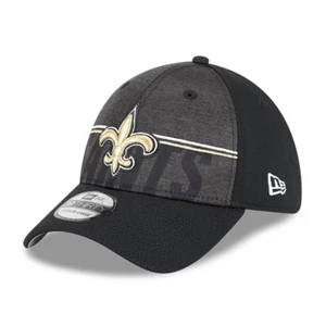 New Orleans Saints M/L New Era Black Gold 39THIRTY Flex Hat - Picture 1 of 4