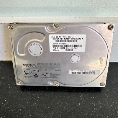 Quantum Fireball Plus AS QMP20000AS-A 20GB 20.5 3.5" Hard Drive Used - Image 1 of 4