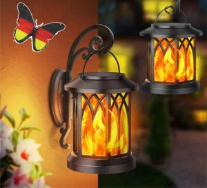 2Tlg LED Solar Flamme Fackel Lampe Licht Flackernde Wasserdicht Garten Laterne! - Bild 1 von 15