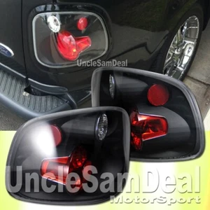 97-00 FORD F150 ALTEZZA CLEAR LENS BLACK TAIL LIGHTS HOUSING PAIR DIRECT FIT - Picture 1 of 3