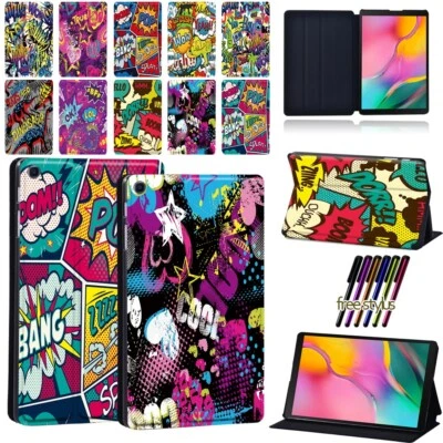 Für Samsung Galaxy Tab A 7.0 8.0 10.1 10.5/S8/S7/6 Lite Leder Ständer Hülle Case - Bild 1 von 4