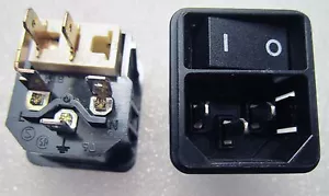 4302-0004 CONNETTORE INTERRUTTORE MODULO LAME MASCHIO PRESA SCHURTER - Foto 1 di 4