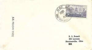 Ship cover MS PELICAN STATE PM APO 377 Nov 3 1951 - Picture 1 of 1