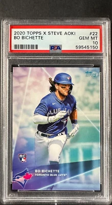 2020 Topps X Steve Aoki Bo Bichette #22 (PSA 10) RC Rookie - Image 1 of 2