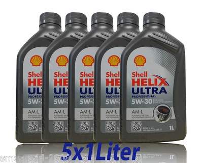 Shell Helix Ultra Professional  AM-L   5W-30  BMW LL04 Motoröl 5x1 Motoröl - Bild 1 von 3