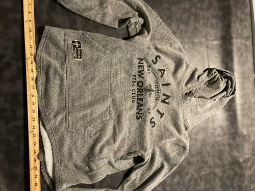 VETEMENTS Felpa con cappuccio calcio NFL Team Apparel New Orleans Saints Felpa uomo grigia M Med