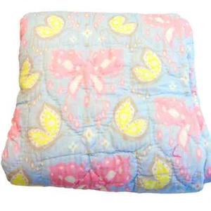 Trapuntino PB ZOEY Farfalla TRAPUNTA DOPPIA 68x86" Rosa Blu 100% Cotone Biancheria da Letto Nuovo senza etichette - Foto 1 di 7