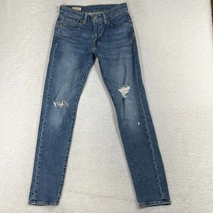 Jeans Levis Premium 512 Uomo 28x32 (28x31) Blu Slim Taper Elasticizzato Denim Distres - Foto 1 di 11