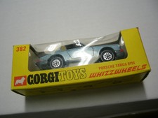 VINTAGE CORGI WHIZZWHEELS PORSCHE TARGA 911S #382 BLUE BOXED VGC