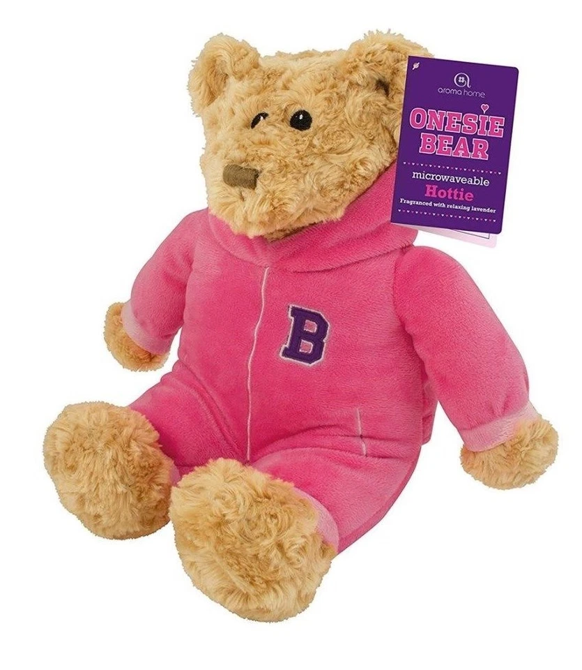 Aroma Home Pink Bear with Hood Microwavable Hottie Heatable Cuddly Cozy