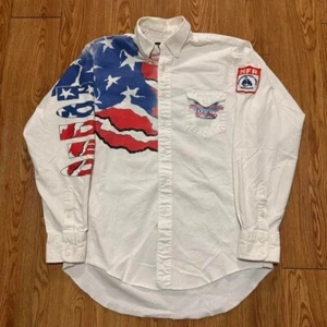 Vintage Wrangler National Rodeo X-Long Tails Brushpopper weiß geknöpftes Hemd - Bild 1 von 8