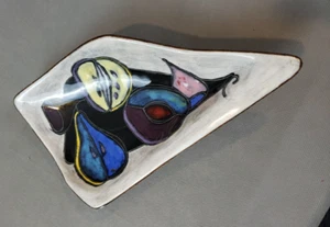 Marcello Fantoni Ceramic & Leather MCM Trinket Dish / Ashtray Italy 50s/60s - Picture 1 of 16