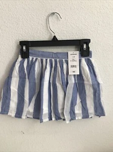 Joe Fresh Youth Girls Striped Skirt XS 4/5 Blue White Lined Ret$32 (TW-1240) - Picture 1 of 4