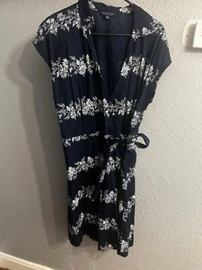 Tommy Hilfiger Women's Blue & White Wrap Dress Size XL - Picture 1 of 6