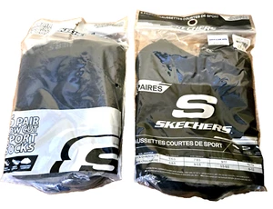 Skechers Men's Low Cut Black Sport Socks Size 6 - 12 ( 2 pkgs of 6 ) NEW - Picture 1 of 5
