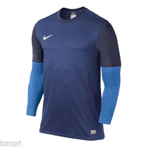 NWT $90 Nike Club II Long Sleeve Goalkeeper Soccer mens Jersey Blue 520580 460 M - Picture 1 of 2