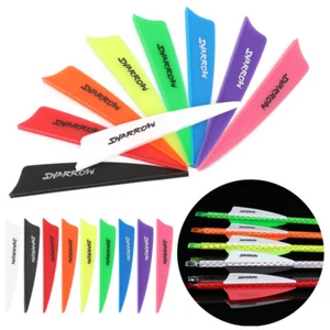 50pcs 3" Arrow Rubber Vanes Fletches Archery Shield DIY Bow Target Hunting Shoot - Picture 1 of 24