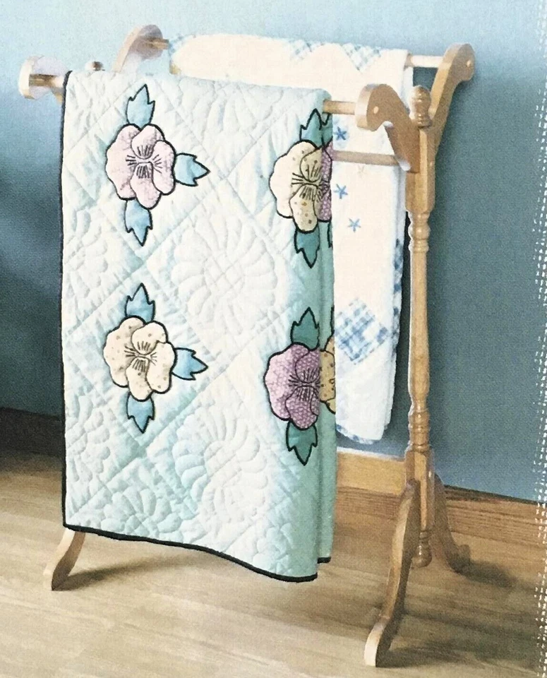 Sauder Oak Finish Wooden Quilt Afghan Blanket Hanging Rack 150-672 179150