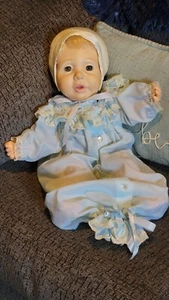 Vintage 1984 Hasbro Real Boy Baby Doll By J. Turner Blonde Hair W/ Clothes 20” - Picture 1 of 8