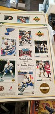 1991-92 UPPER DECK COMMEMORATIVE SHEET BLUES BRETT HULL OATES JOSEPH BROWN SGA
