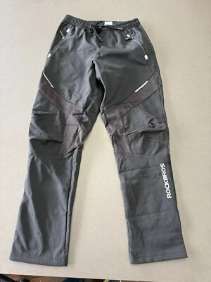 ROCKBROS Men Winter Warm Sweatpants Casual Sports Fleece Lined Cycling Pants - Image 1 of 4