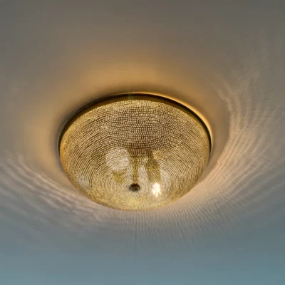 Moroccan Light Fixtures- Handmade Flush Ceiling Light, Simple Moroccan Ceiling l - Image 1 of 4
