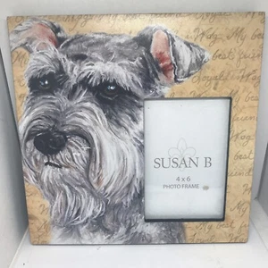 Schnauzer Photo Frame 4”x 6”. Actual Frame 10”x 10” - Picture 1 of 3