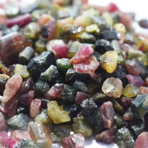 Turmalina natural multicolor 567,89 quilates áspera sin cortar piedra preciosa CERTIFICADA - Imagen 1 de 14