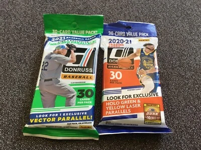 2021 Panini  Donruss Basketball / Baseball value packs  (1 Of Each) Lot - Image 1 of 2