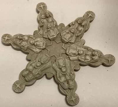 Placa de pared copo de nieve belén George Carruth piedra fundida hecha a mano Foto 1 de 4