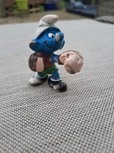  Schlumpf Boxerboxen selten PVC Vintage Figur 1980 Schleich Peyo Spielzeug - Bild 1 von 6