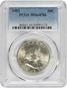 1952 Franklin Half Dollar MS64FBL PCGS - Bild 1 von 2